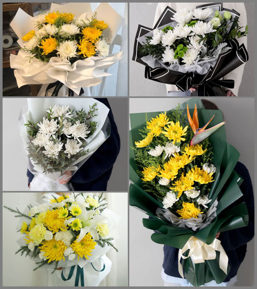 山东莱芜莱城区大王庄镇王石门村白事花束代送